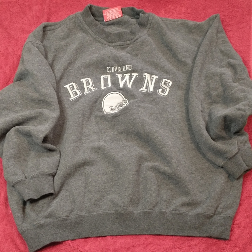 NFL Cleveland Browns Charcoal Crewneck Sweater